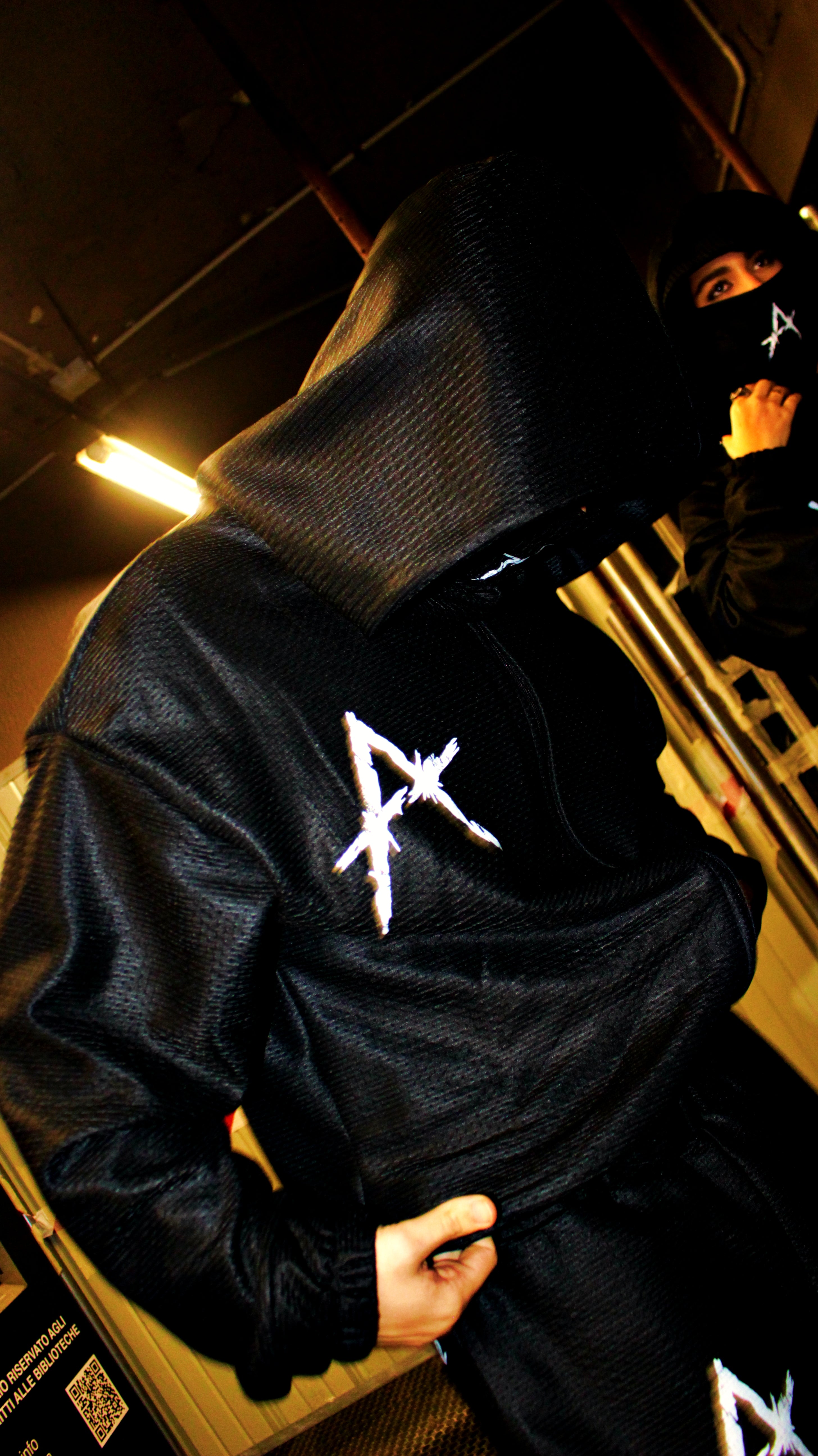 HOODIE ZIP BLCK AP