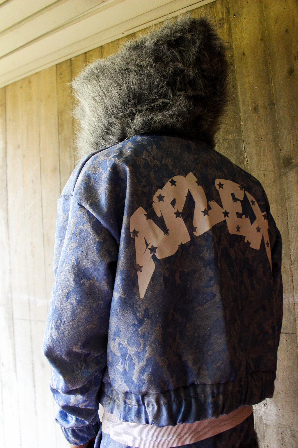 AP HOODIE CAMO DENIM