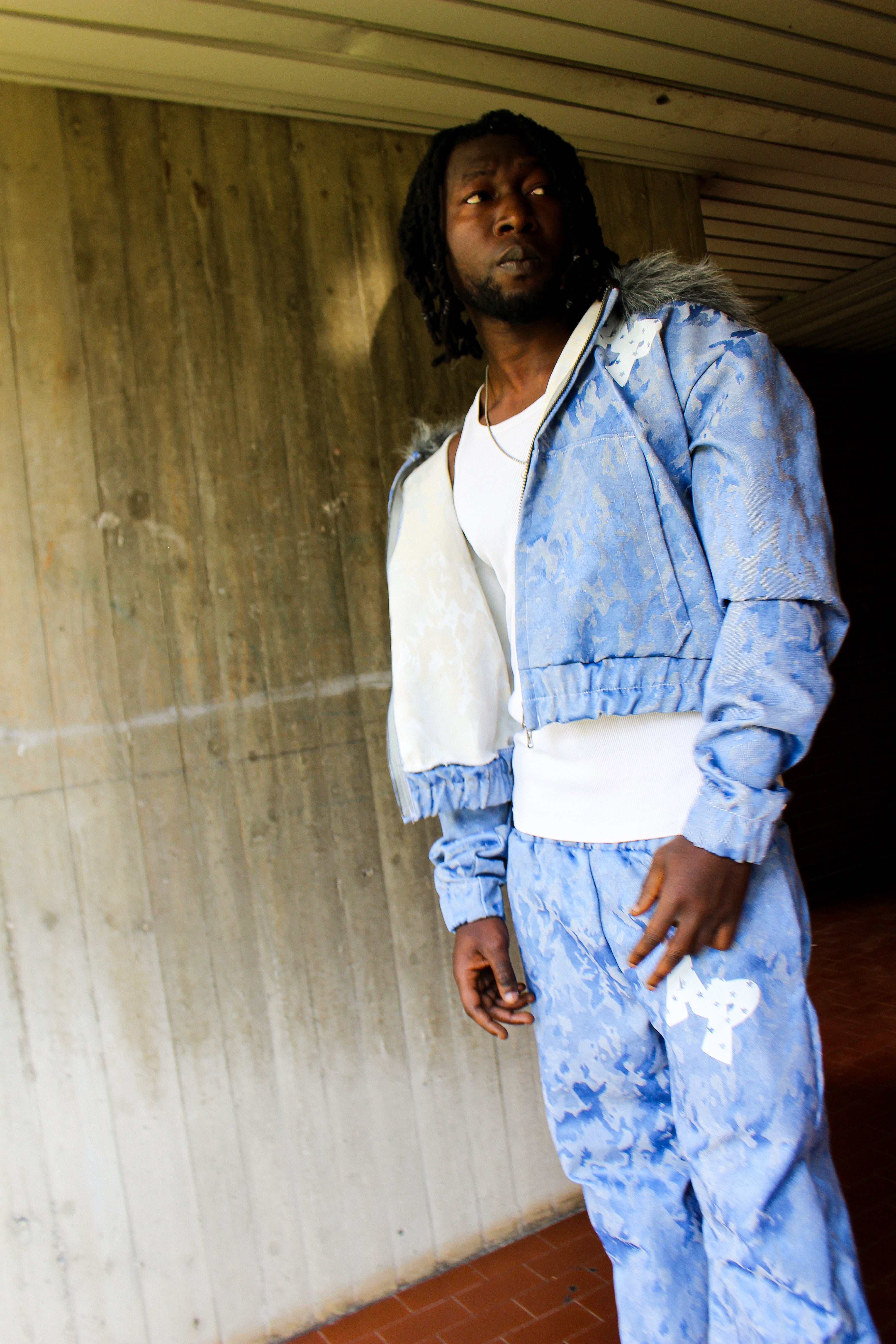 AP HOODIE CAMO DENIM