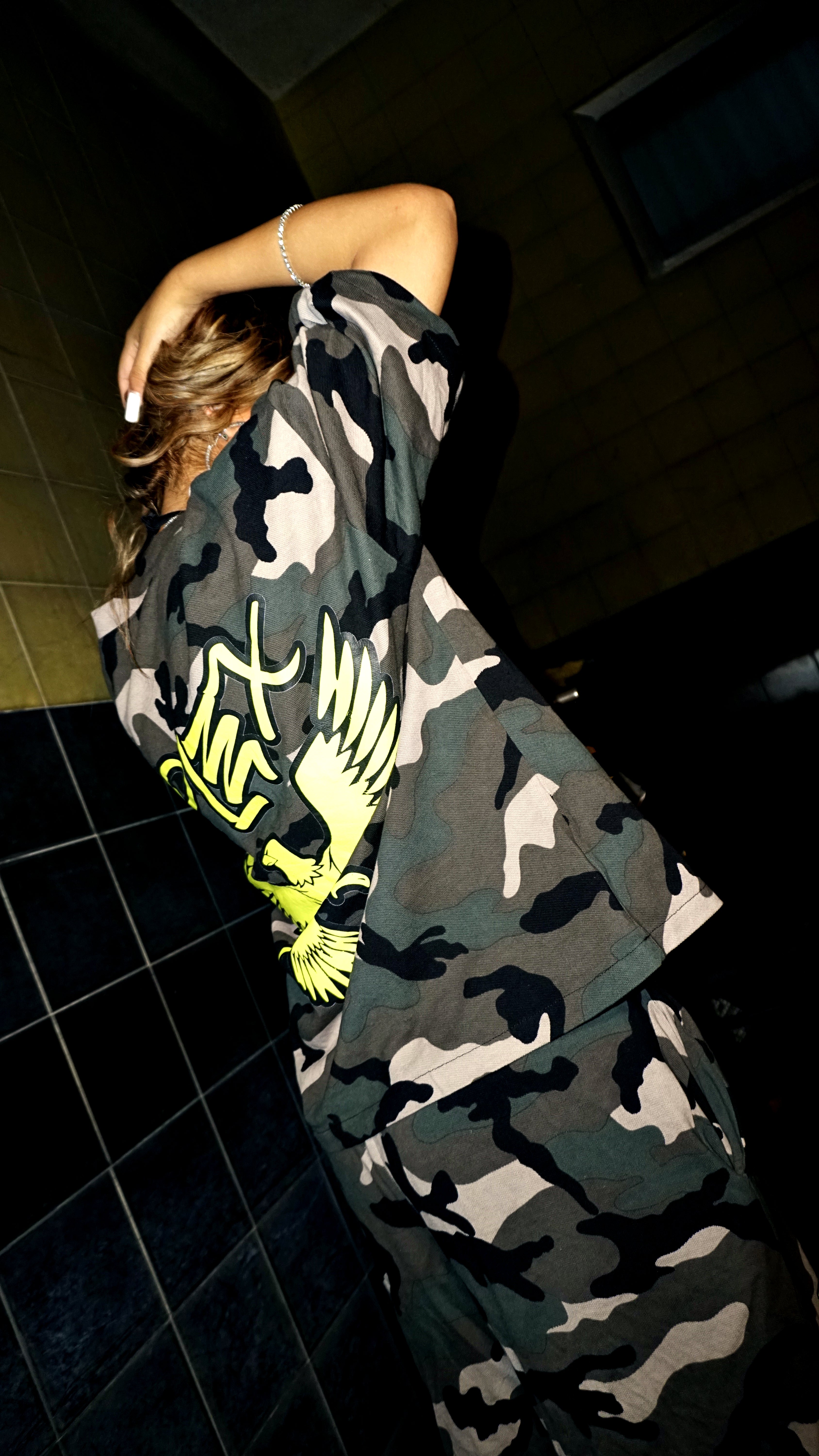 T-SHIRT AP CAMO GREEN YELLOW.